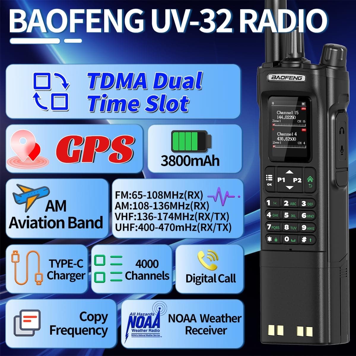 Baofeng DM32 3800mAh 8