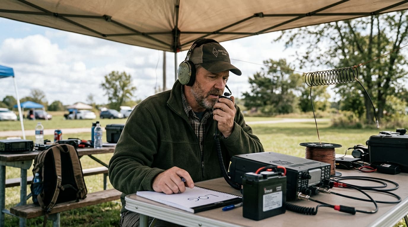 VHF and UHF handheld radios side by side